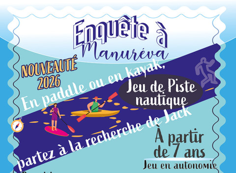 JEU DE PISTE SUR L'EAU EN KAYAK SIMPLE  - ENQUÊTE À MANURÉVA